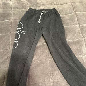 ellen degeneres sweatpants dark charcoal grey